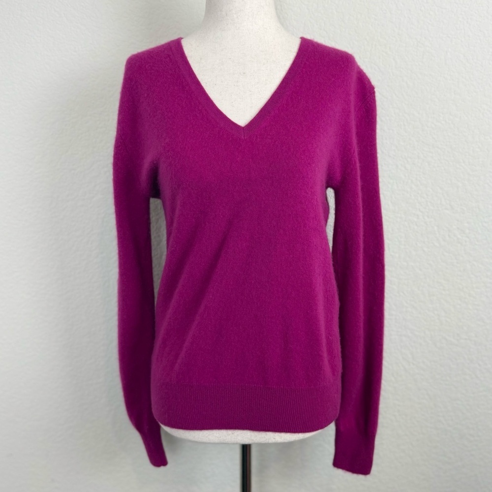 NAADAM 100% Cashmere Pink Purple V-Neck Sweater